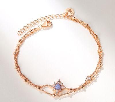 New Fashion &High Quality Gems Shinning Luminous Stone Bracelet Jewelry (Sun-purple)