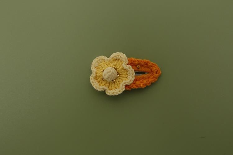Crochet Flower Snap Hair Clips Ym256