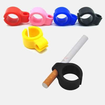 Silicone Smoker Finger Ring Hand Rack Cigarette Holder for Driver