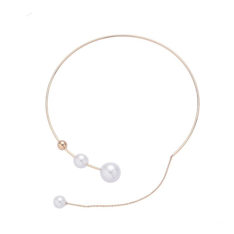 Women Imitation Fashion Jewelry Pearl Choker Necklace Fashion Accessories