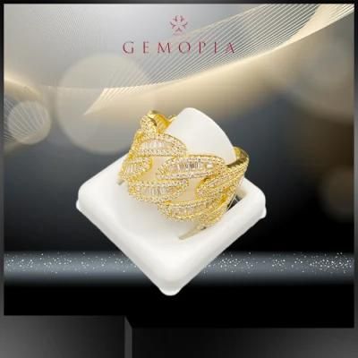 Ring Gold-Plated Hiphop Ring for Men