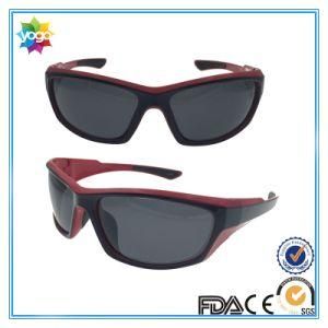 Biking Sport Lens Polarized Sunglasses with Rubber Temple Tip