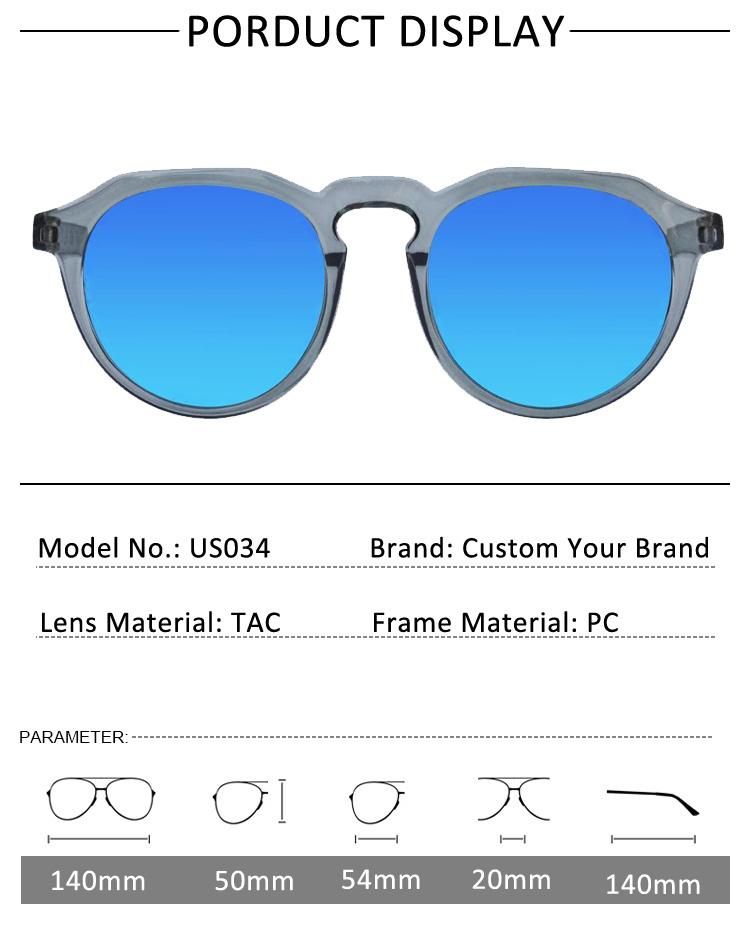 2021 Trendy Round Womens Shades Glasses Anti Glare Polarized Sunglasses