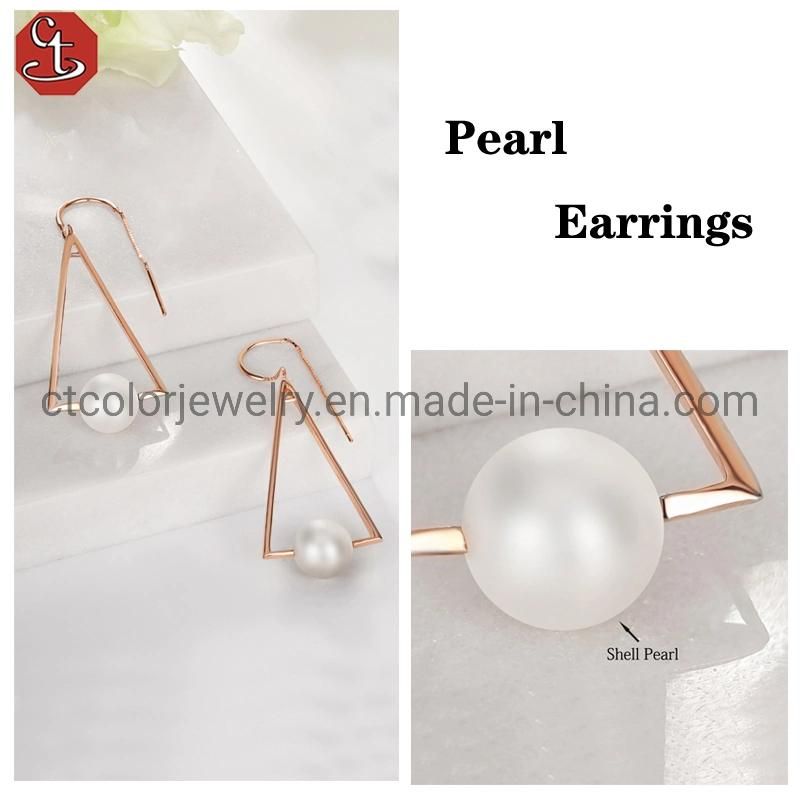 Fashion 925 silver Earring Hot sale trangle temperament Earrings for gift