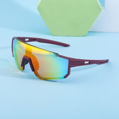 2022 New Style High Quality Men and Women Outdoor Riding Sun Glasses One-Piece Lens UV400 Sports Sunglasses