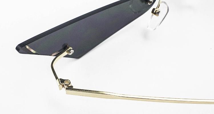 Funny Custom Logo Stock Frameless Women Sunglasses