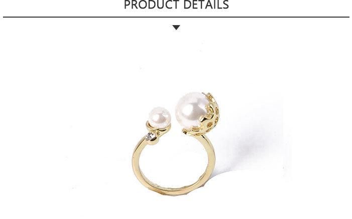 High Quality Fashion Jewelry Gold Plating Pearl Ring
