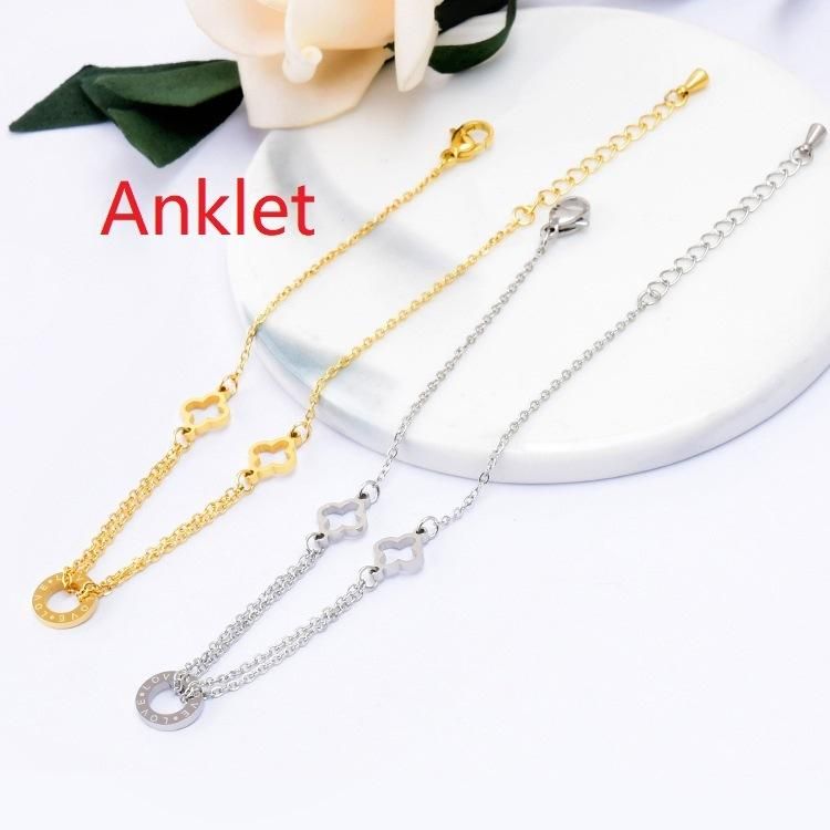 Manufacturer Customized Exquisite Anklet Waterproof Top Stainless Steel Anklet Wholesale
