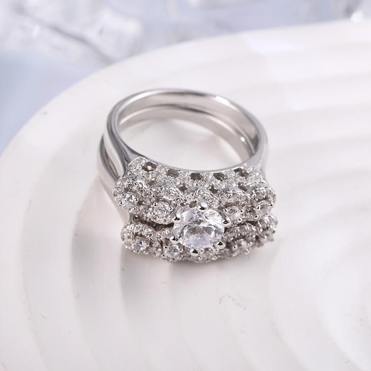 Fashion Accessories 925 Silver Moissanite Lab Diamond Cubic Zirconia Fashion Jewelry Elegant Luxury Jewellery Fine Ring