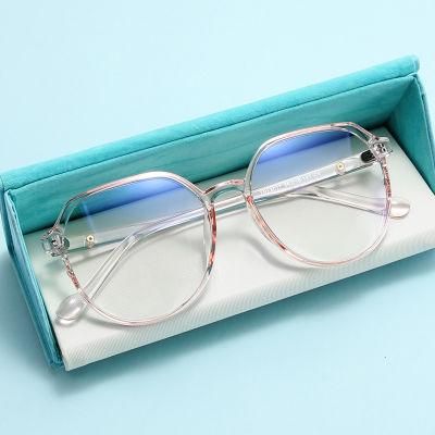 2022 New Tr90 Glasses Frame Classic Ins Wind Pigment Anti Blue Light with Myopia Frame Student Optical Flat Lens Korean Version