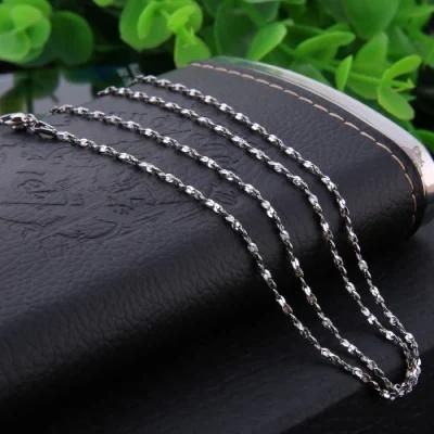 Stainless Steel Jewelry Necklace Twisted Serpentine Chain for Women