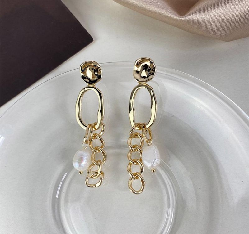 Fashion Accessories Trendy Women Factory Wholesale High Quality Baroque Pearls 925 Silver Fashion Jewelry Fine Earrings