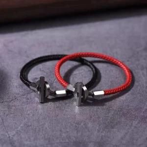 New Design Men&prime; S Bracelets &amp; Bangles Clasp Genuine Leather Bracelet