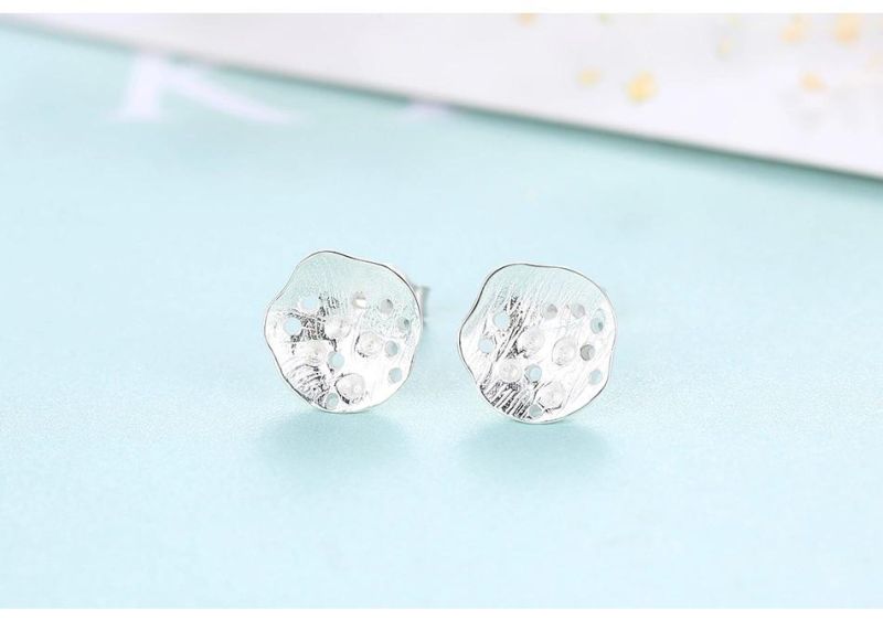 New Design Double Colors Summer Lotus Ear Stud