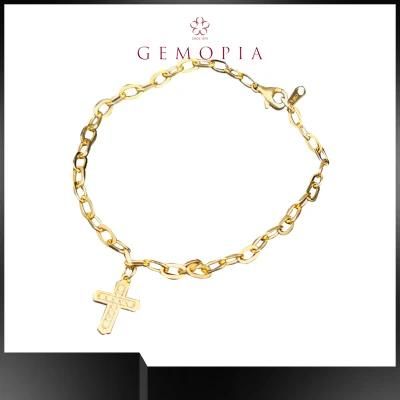 Fashion 14K 18K Gold Plated Bracelet with Chain for Man Women Bangle Bracelet Jewelry