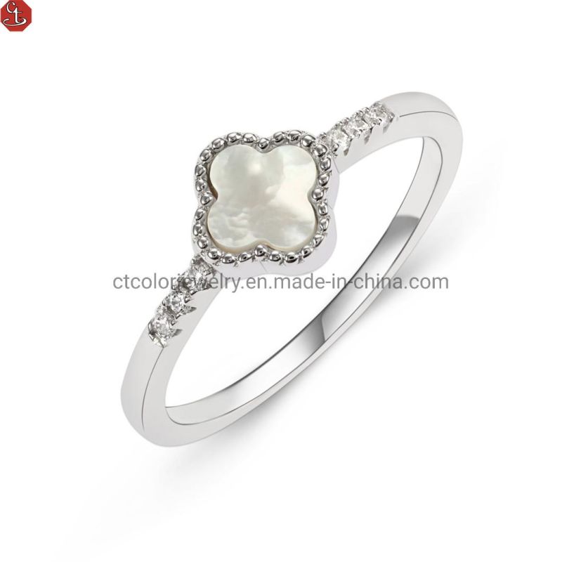 Wholesale Fashion custom wedding Ring special big luxury white plated Ring