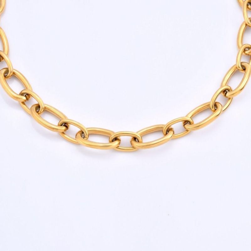 Fashionable Necklace Funcky Gold Plated Stainless Steel Non Fade Non Tarnished Jewelry