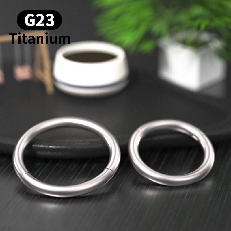 1PC G23 Titanium Body Piercing Rings for Nose Ear Lip Septum Nose Rings Hoop Earrings Hoop for Women Men