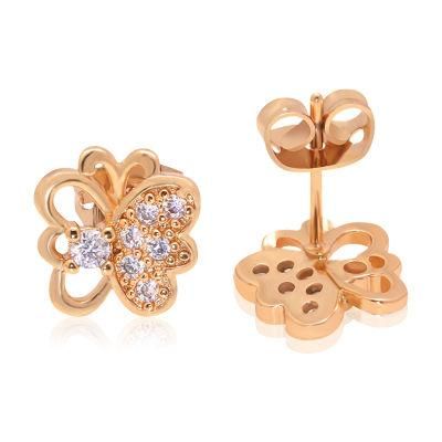 Korean Cubic Zirconia High Quality Mini Butterfly Studs Earring