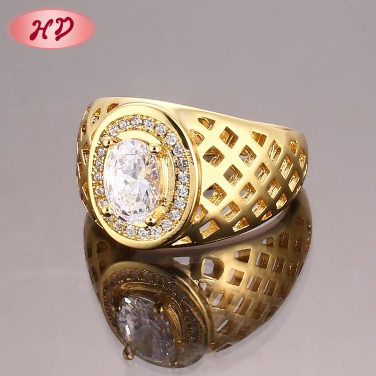Fashion Silver Stainless Steel 18K Gold Plated Wedding Engagement Man Finger Rings Jewelry Design