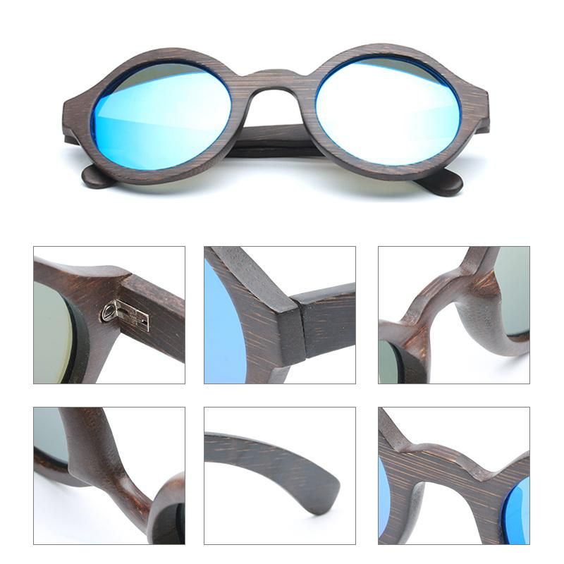 Custom Logo Tac Polarized Lens Ce Bamboo Wooden Designer Sunglasses