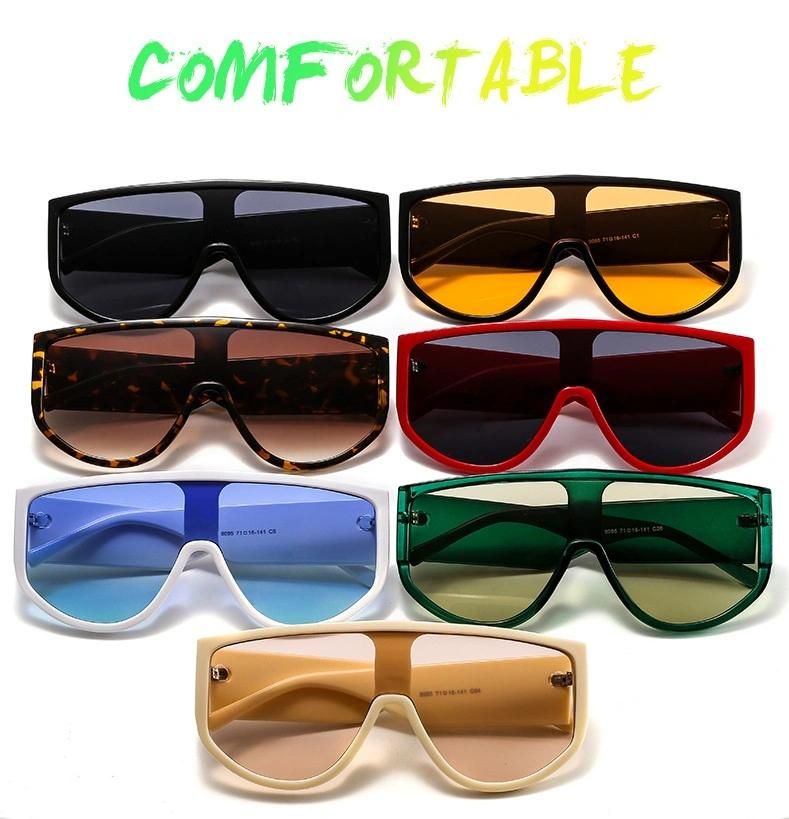 2020 Big Frame Retro Sunglasses One-Piece Lens Sunglasses