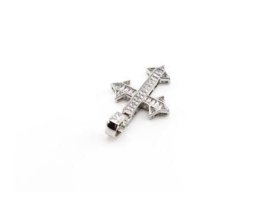 Hip Hop Diamond Jewelry Cross Cuban Chain Pendant for Men