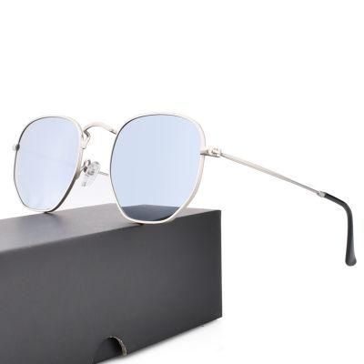 New Fashion USA Hipster Sun Glasses Women Retro Vintage Octagon Hexagon Custom Metal Women Stylish Sunglasses