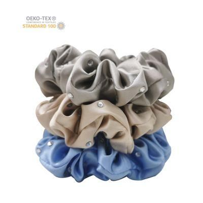 Crystal Mulberry Silk Scrunchies for 3.5cm in New Fashionable Style