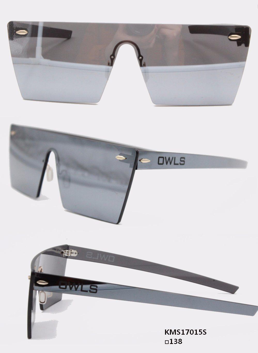 One Piece Nylon Lens Fashion Sunglasses with Nylon Temple (KMS17015S)