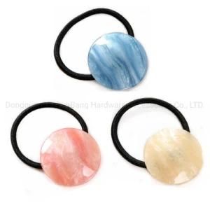 Round Shape Acrylic Resin Hair Band Elastic Hair Accessories