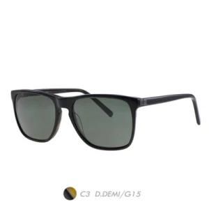 Acetate&Nylon Polarized Sunglasses, Vintage Fashion Square Frame A19007-03
