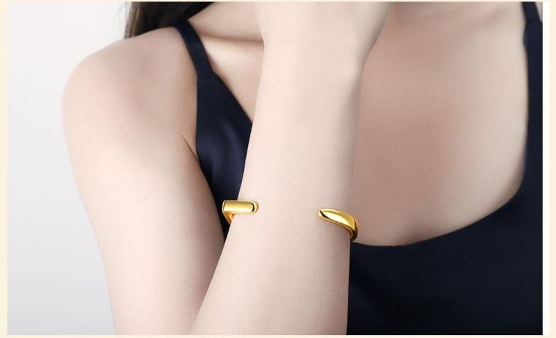 18K Gold Plating Female Opening Bangle