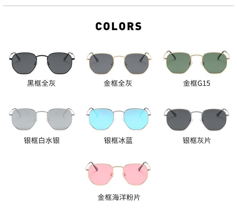 2021 Fashion Metal Frame Sunglasses Tac Lenses Unisex Wholesale Prices OEM