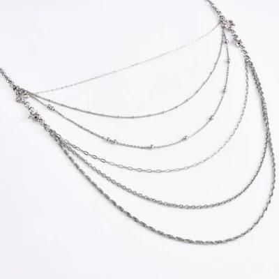 Handmade Metal Jewelry Fashion Jewelry Women Layering Stainelss Steel Necklace