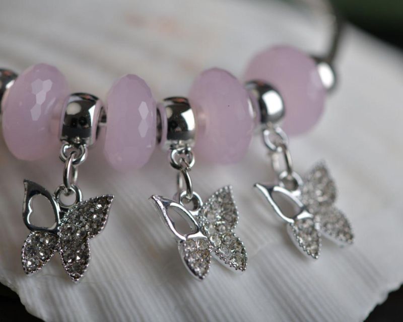 Charm Bracelet with Crystal Pendant