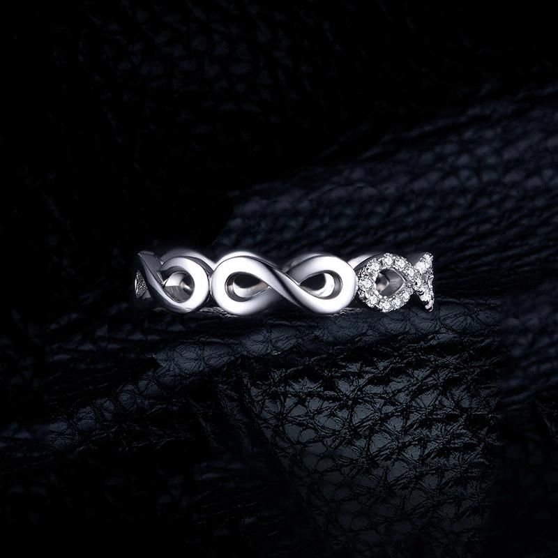 Infinity Forever Love Cubic Zirconia Ring Anniversary Promise Ring 925 Sterling Silver Jewelry