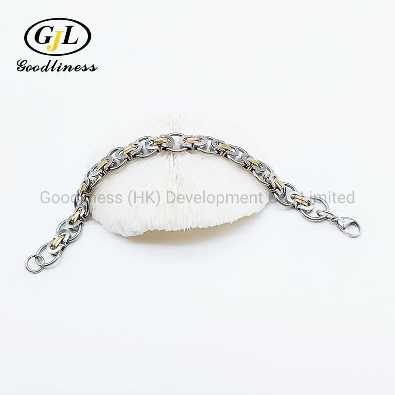 Stainless Steel Creative Personality Regal Gold Men′s Bracelet