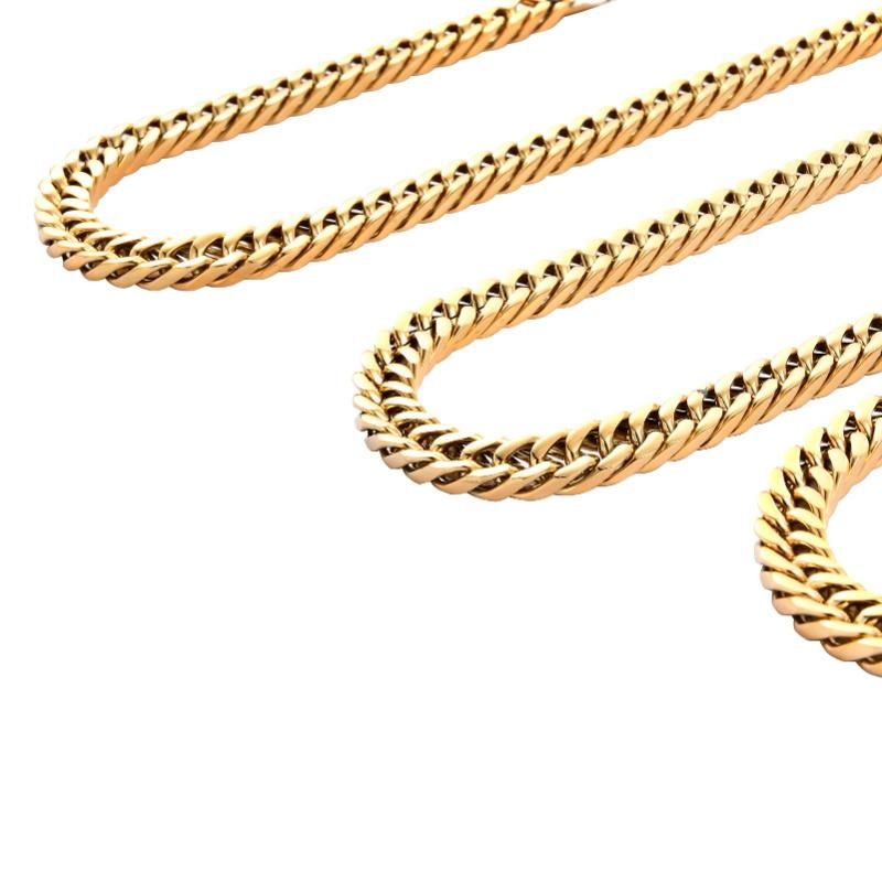 Chunky Thick Cuban Link Chain Jewellery Hip Hop Mens Fashion Jewelry 14K Gold Plated Necklace