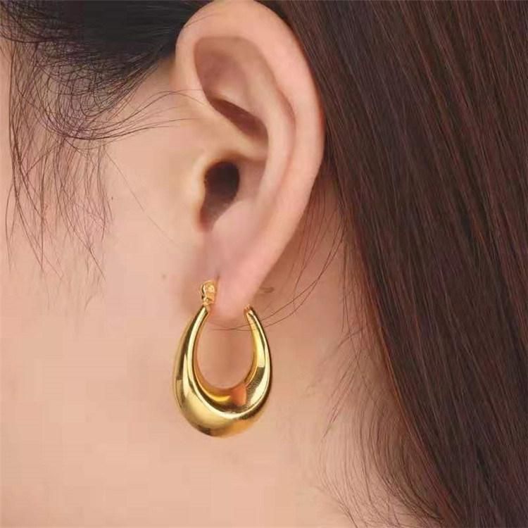 Fashion Jewelry Stainless Steel Earring Simple Style