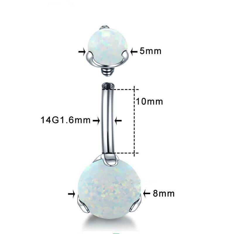 G23 Titanium Navel Belly Button Ring Body Piercing Jewelry for Women