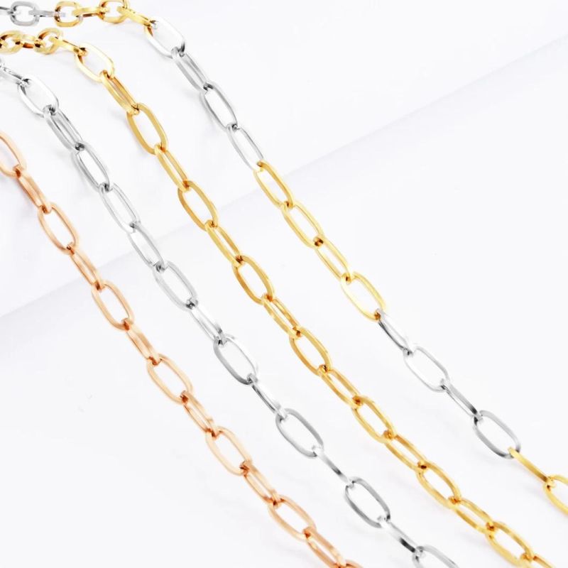 Wholesale Fashion Jewellery Square Wire Cable Chain for Gold Plated Neckace Bracelet Jewelry Making