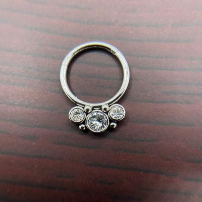 New Style 316L Surgical Steel Hinged Nose Ring/Segment Clicker/Body Jewelry Piercing