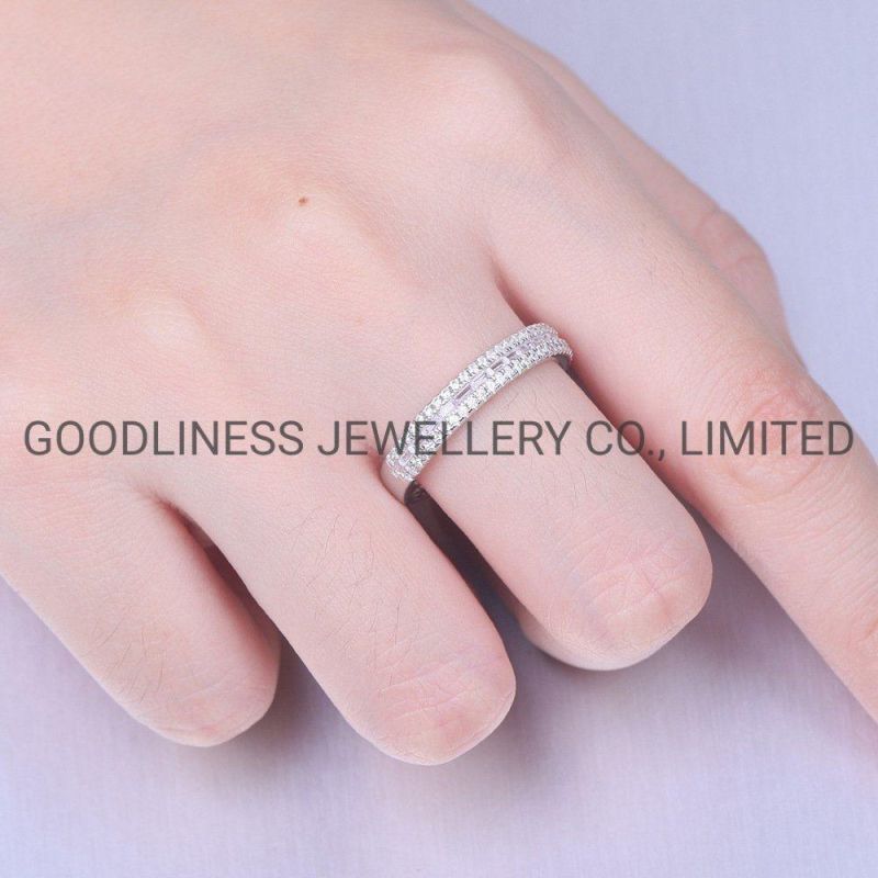 Wholesale Fashion Luxury Diamond Moissanite Crystal Ring Affordable Women′s Jewelry