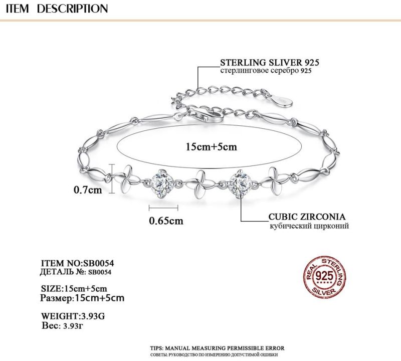Promotion Whosale Fashion Sterling Silver 925 Bracelet