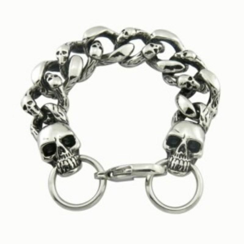 316 Stainless Steel Men Skull Bangle