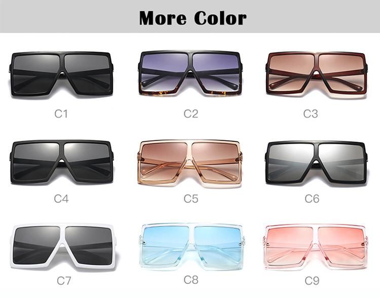 UV400 Square Popular Oversize Women Stock PC Sunglasses