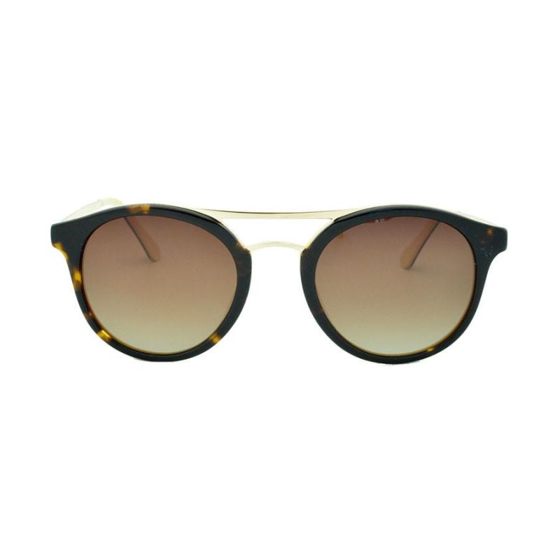 2017 Designed Round Shape with Metal Temple Fashion Acetate Sunglasses
