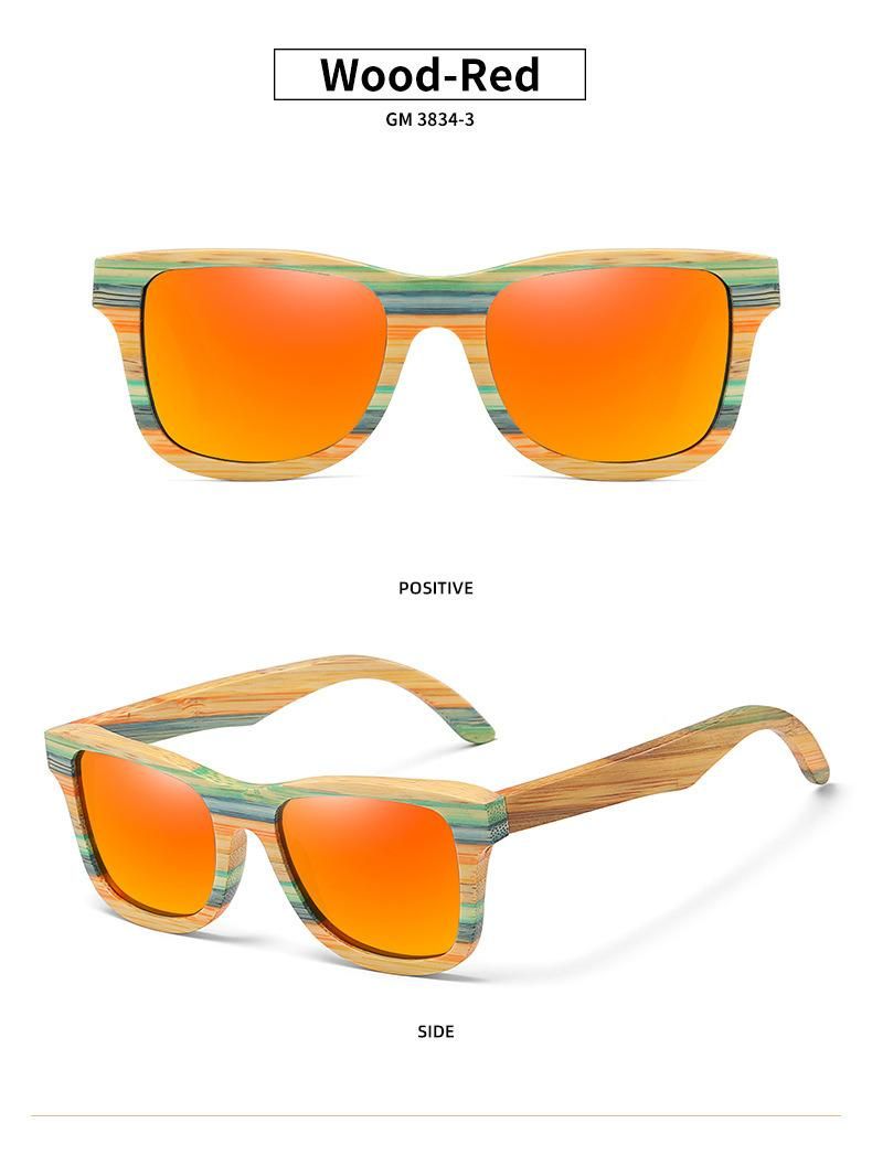 Italy Brand Classical Designer Custom Logo Tac Polarized Men Wood Sunglasses