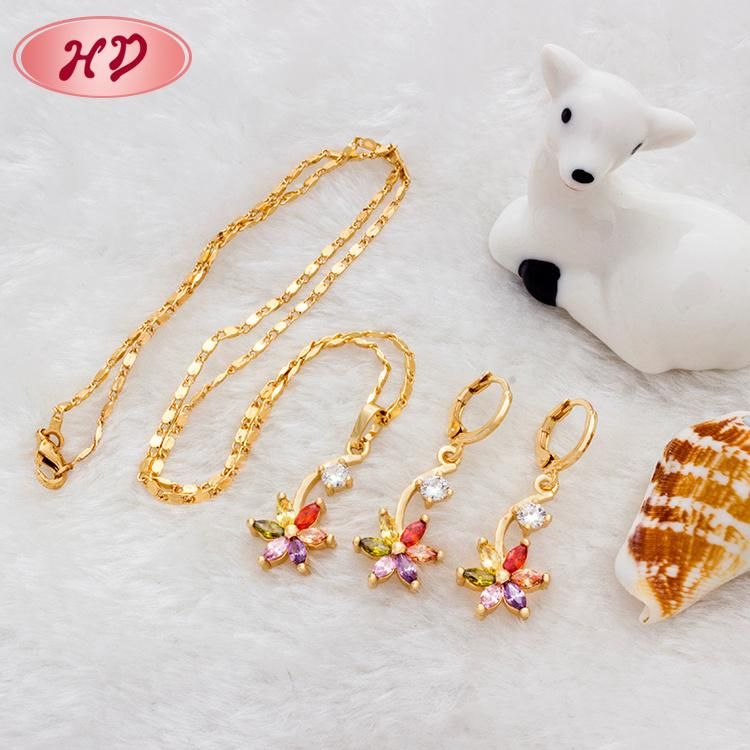 Imitation Jewellery 18K Gold Plated Jewelry Sets for Wedding